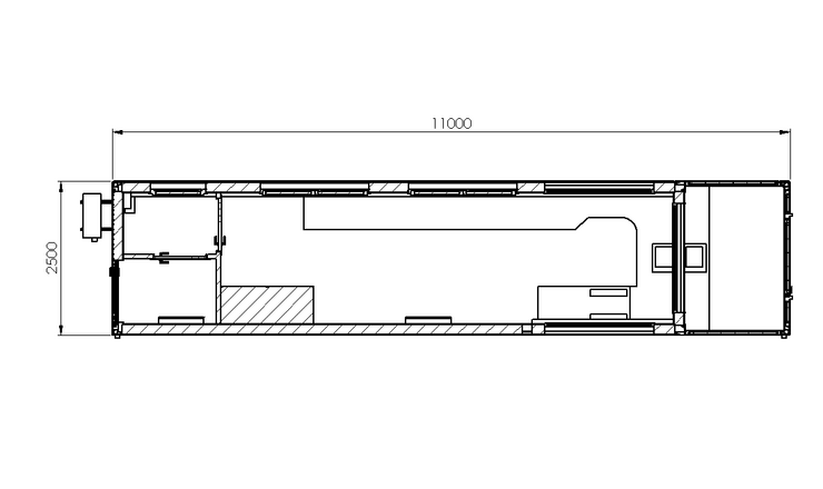 Bürocontainer, Gebäude, Aufenthaltscontainer, Umkleidecontainer, Besprechungsraum oder Container für Schulungen